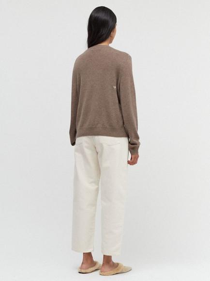 Chinti & Parker Argyle Wool Rich with Cashmere Jumper - view 2, Mushroom/Multi