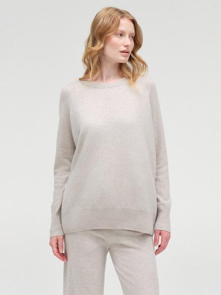 Chinti & Parker Pure Cashmere Slouchy Jumper, Chinchilla, Chinchilla