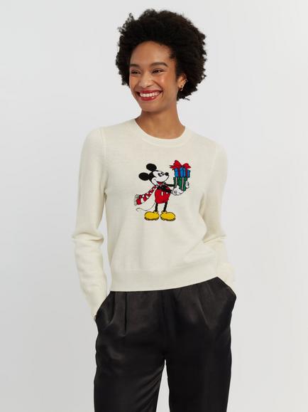 Chinti & Parker x Disney Mickey Wool Rich with Cashmere Jumper, Cream, Cream