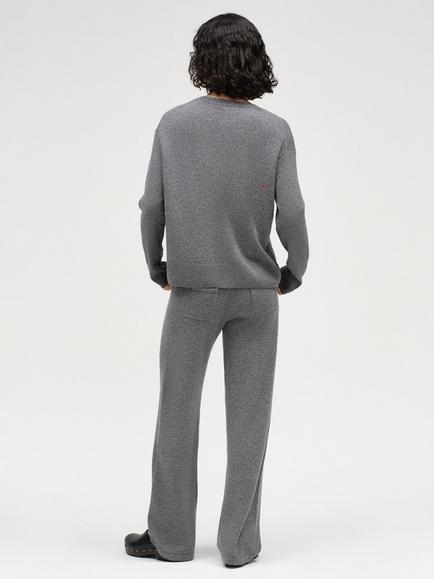 Chinti & Parker x Disney Mickey Minnie Wool Rich with Cashmere Peek Pocket Jumper - view 2, Grey