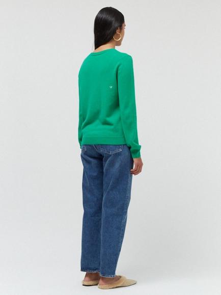 Chinti & Parker Naughty Or Nice Wool Rich with Cashmere Jumper - view 2, Green