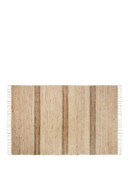 nkuku Zairya Kilim Cotton Rug, Natural