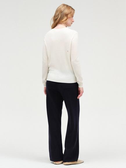 Chinti & Parker Wool Rich Santa Baby Jumper - view 2, Cream
