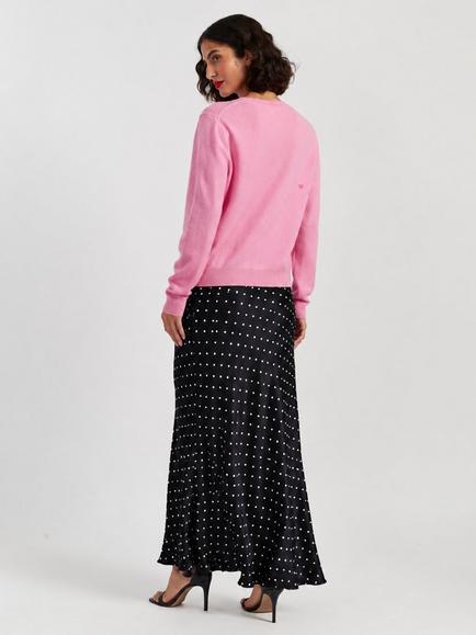 Chinti & Parker Wool Rich Santa Jumper, Pink - view 2, Pink
