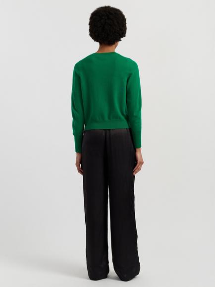 Chinti & Parker Peanuts Snoopy Gift Wool Rich with Cashmere Jumper - view 2, Green