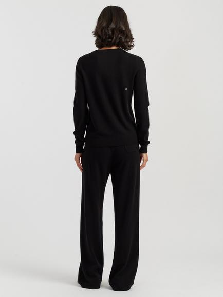 Chinti & Parker Star Tree Wool Rich with Cashmere Jumper - view 2, Black