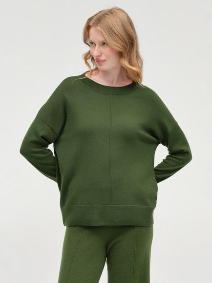 Chinti & Parker Wool Rich with Cashmere Slouchy Sweater, Moss, Moss