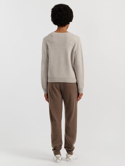 Chinti & Parker Woodstock Wool Rich with Cashmere Ski Jumper, Chinchilla - view 2, Chinchilla