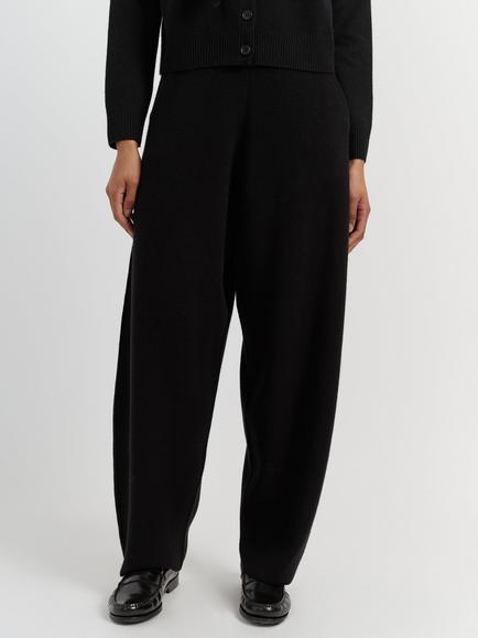 Chinti & Parker Barrel Wool Blend Trousers, Black