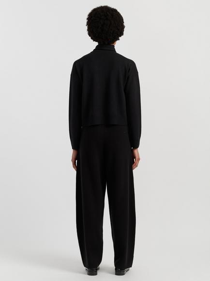 Chinti & Parker Barrel Wool Blend Trousers - view 2, Black