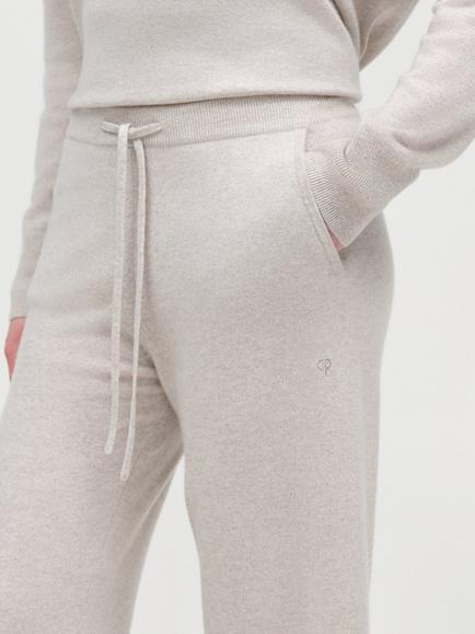 Chinti & Parker Pure Cashmere Wide Leg Joggers, Chinchilla, Chinchilla