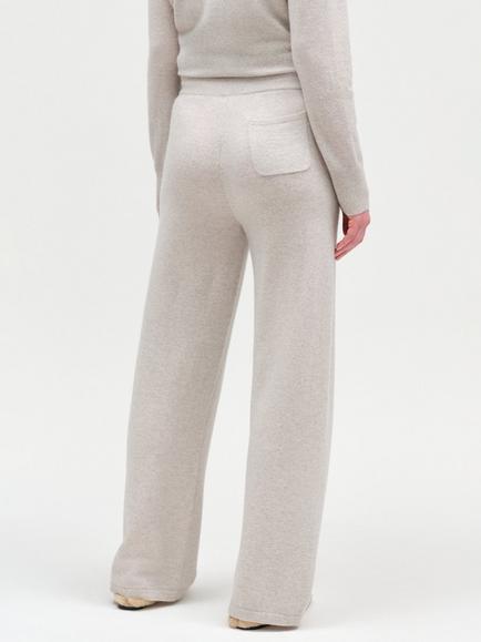 Chinti & Parker Pure Cashmere Wide Leg Joggers, Chinchilla - view 2, Chinchilla