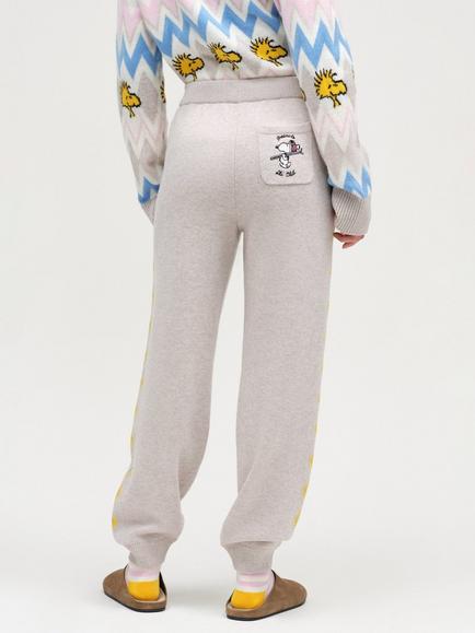 Chinti & Parker Snoopy Ski Wool Rich with Cashmere Track Bottoms, Multi - view 2, Multi