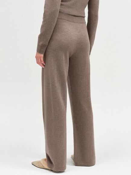 Chinti & Parker Wool Rich with Cashmere Wide Leg Trousers, Mushroom - view 2, Mushroom