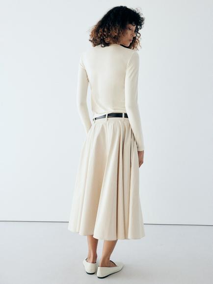 Mango Boat Neck Long Sleeve Top, Off White - view 2, Off White