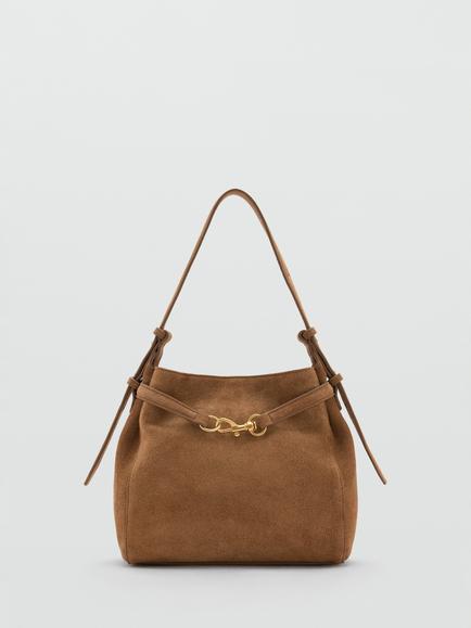 Mango Suede Bucket Bag, Camel, Camel