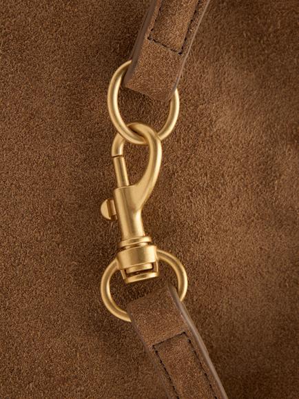 Mango Suede Bucket Bag, Camel - view 2, Camel