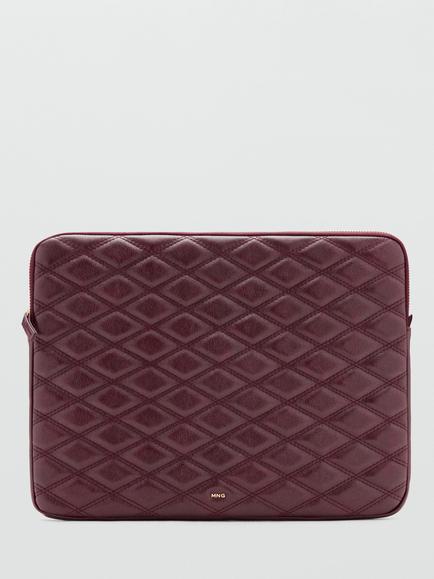 Mango Quilted Laptop Case, Cherry