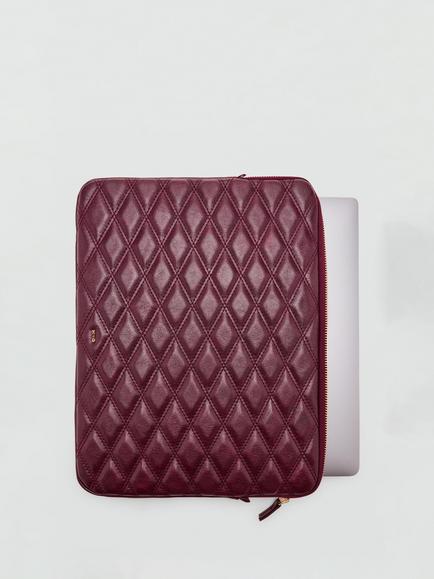 Mango Quilted Laptop Case - view 2, Cherry