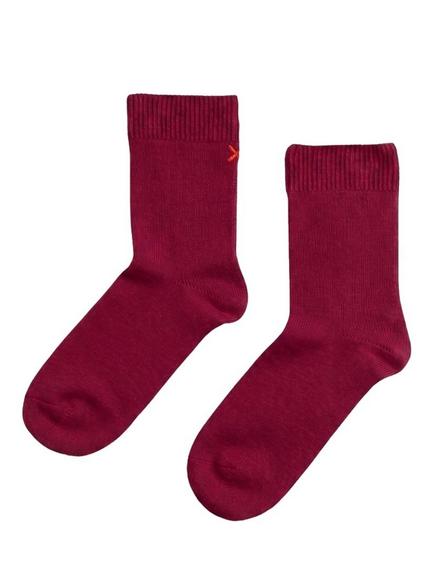 Chinti & Parker Wool Rich with Cashmere Socks, Cherry