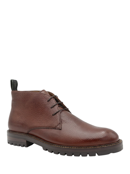 Jones Bootmaker Galvano Leather Chukka Boots, Tan - view 2, Tan