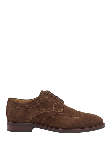 Jones Bootmaker Longwood Wide Fit Derby Shoes, Brown, Brown