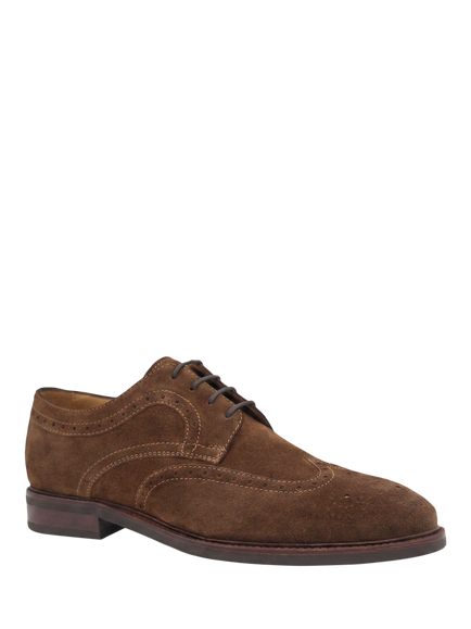 Jones Bootmaker Longwood Wide Fit Derby Shoes, Brown - view 2, Brown