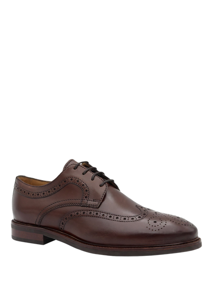 Jones Bootmaker Longwood Wide Fit Derby Shoes, Chestnut - view 2, Chestnut