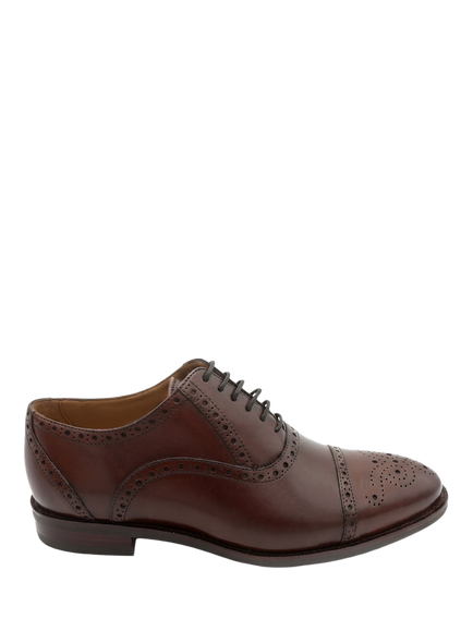 Jones Bootmaker Maynard Wide Fit Oxford Shoes, Chestnut, Chestnut