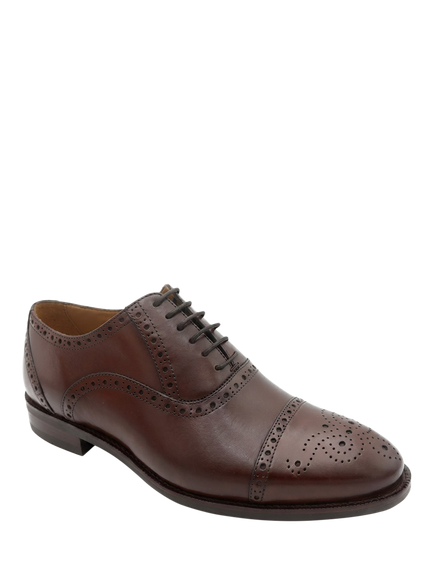 Jones Bootmaker Maynard Wide Fit Oxford Shoes, Chestnut - view 2, Chestnut