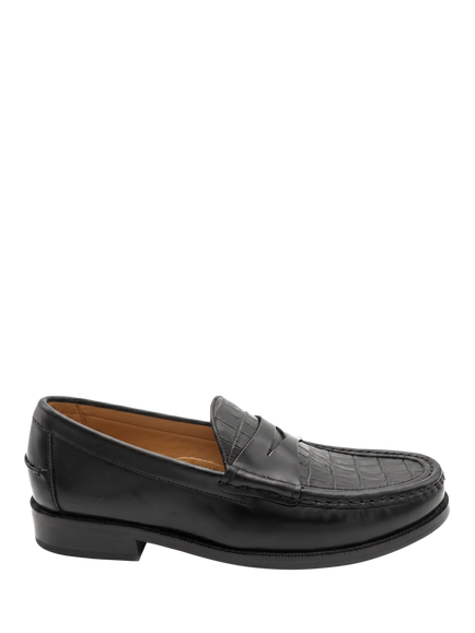 Jones Bootmaker Romsey Leather Penny Loafers, Black