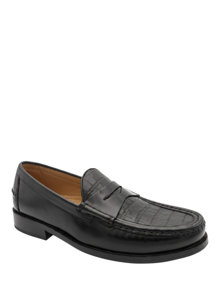 Jones Bootmaker Romsey Leather Penny Loafers - view 2, Black