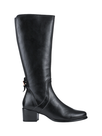 Jones Bootmaker Dancer Leather Calf Boots, Black, Black