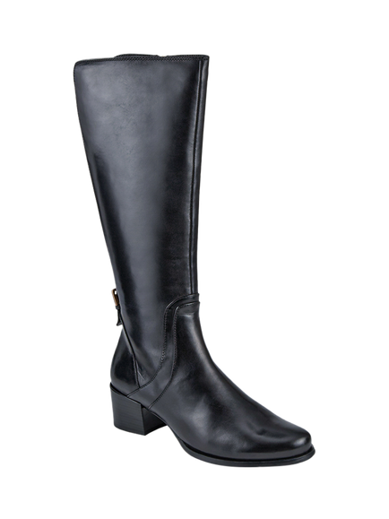 Jones Bootmaker Dancer Leather Calf Boots, Black - view 2, Black