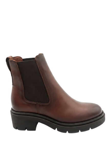 Jones Bootmaker Kaiya Leather Chunky Chelsea Boots, Brown, Brown