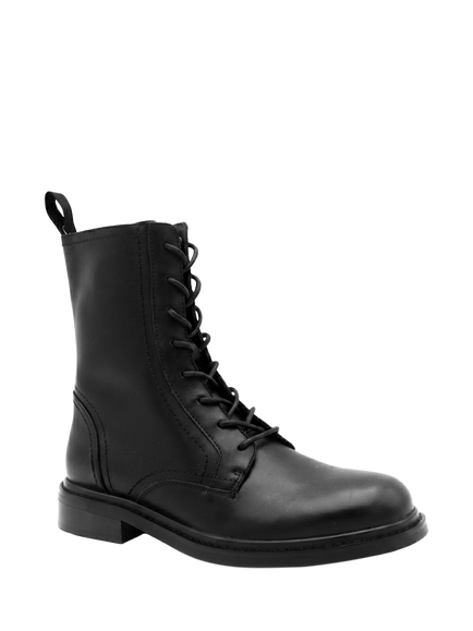 Jones Bootmaker Lissa Leather Lace Up Ankle Boots, Black - view 2, Black