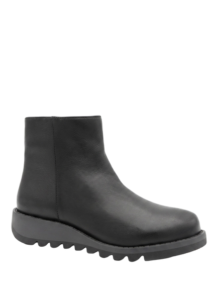 Jones Bootmaker Marianne2 Leather Chunky Ankle Boots, Black - view 2, Black