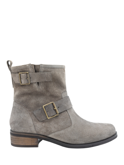 Jones Bootmaker Maribel Suede Buckle Detailed Ankle Boots, Taupe, Taupe
