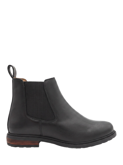 Jones Bootmaker Mayah Wide Fit Leather Chelsea Boots, Black, Black
