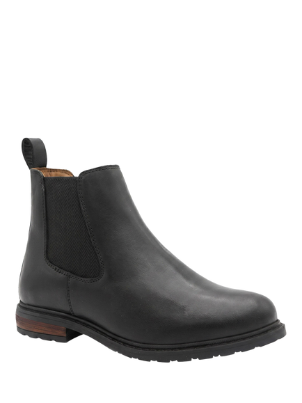 Jones Bootmaker Mayah Wide Fit Leather Chelsea Boots, Black - view 2, Black