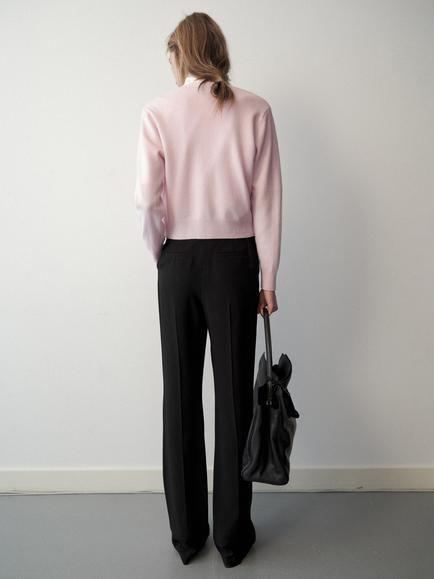 Mango Fine Knit Wool Rich with Cashmere V-Neck Cardigan - view 2, Pastel Pink