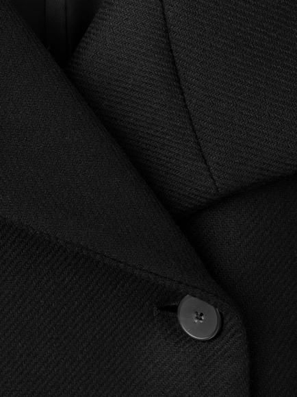 Mango Belted Wool Rich Midi Overcoat, Black - view 2, Black