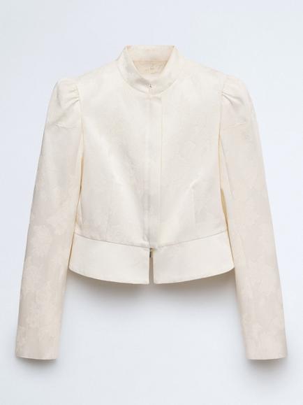 Mango Cropped Bomber Jacket, Raw, Raw