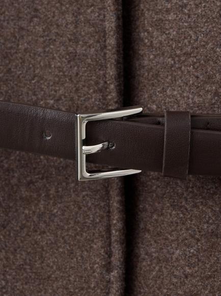 Mango Belted Cropped Jacket, Brown - view 2, Brown