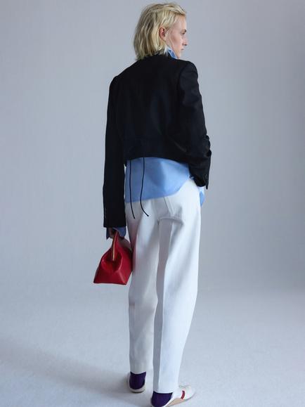 Mango High Rise Barrel Leg Jeans, Raw - view 2, Raw