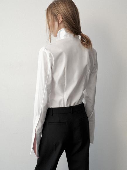 Mango Tailored Fitted Long Sleeve Shirt, White - view 2, White