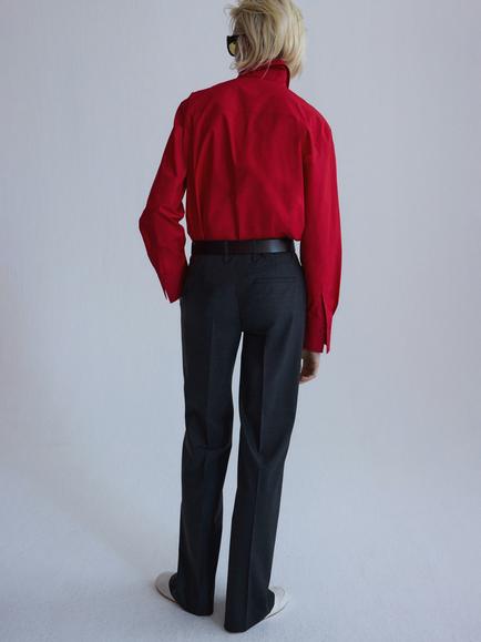 Mango Relaxed Fit Long Sleeve Shirt, Red - view 2, Red