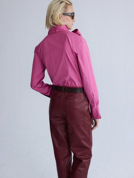 Mango Long Sleeve Oversized Bow Shirt, Pink - view 2, Pink