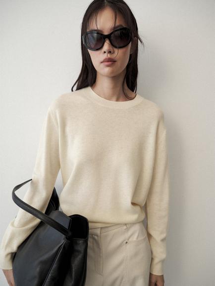 Mango Lightweight Knitted Wool Jumper, Pastel Yellow, Pastel Yellow