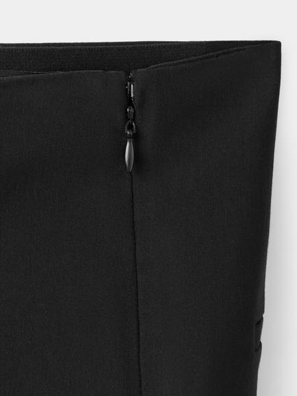 Mango Tailored Cropped Trousers, Black - view 2, Black